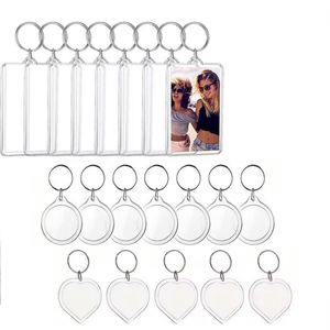 Porte-clés mini album photo transparent en acrylique vierge avec impression personnalisée de logo publicitaire décoratif - Product Image 1