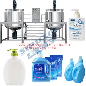 Una fábrica integral que proporciona detergente líquido, homogeneiza maquinaria de mezcla para las industrias cosméticas/de salsas alimentarias/farmacéuticas