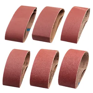 Заводская цена 75x533 мм красный абразивный шлифовальный пояс для полированной древесины и металла