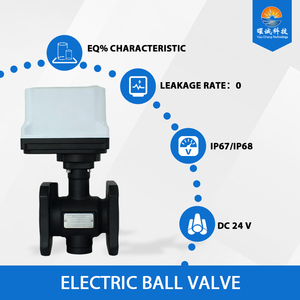 Válvula de bola con brida tipo V para HVAC, con comunicación inteligente M-Bus Modbus 4G, parámetro automático, estándar OEM y monitoreo remoto. - Product Image 1