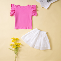 Nouveaux ensembles d'été pour filles, vêtements pour bébés, mode enfant 0-6 ans, jupe en dentelle + t-shirt, ensemble pour enfants, ensemble deux pièces à manches courtes
