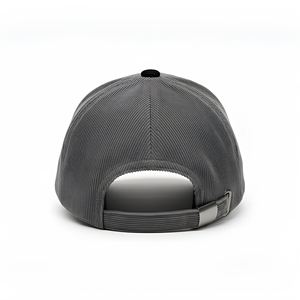 Unisex Gray 6-Panel Baseball Cap Fitted Solid Color Casual <b>Hat</b> Adult Breathable Waterproof Polyester Twill Spring <b>Summer</b> - Product Image 4