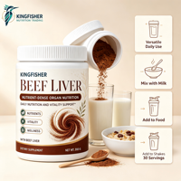 Poudre d'extrait de foie de bœuf en vrac, protéines naturelles de bœuf élevé en pâturage, supplément de vitamine B12 et de fer, emballage en pot, ODM OEM