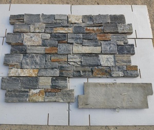 Revêtement mural extérieur décoratif moderne pour villa, en <span class=keywords><strong>ardoise</strong></span> bleue naturelle, pierre de culture, finition antique - Product Image 1