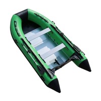 Solaire Marine 2.7M 0.9mm PVC Gonflable Assault Boat 3 Personne Transom Vitesse Kayak Latte Plancher En Aluminium Avec Accessoires Gratuits