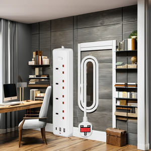 Anh 13A điện điện dải 4 ổ cắm người anh tiêu chuẩn mở rộng dây ổ cắm với 2 USB 1 Loại-C cổng 1.2m Cáp ip11 - Product Image 3