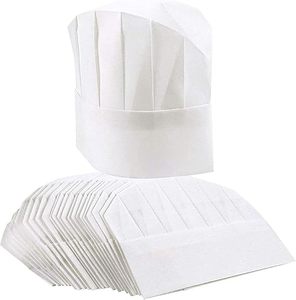 Chapeaux <span class=keywords><strong>de</strong></span> chef jetables en papier pour enfants et adultes - Décorations pour fêtes à thème pizza et cadeaux culinaires - Product Image 1