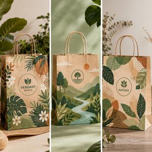Sac fourre-tout, trousse de maquillage pour femmes, sac de shopping en papier de luxe personnalisé, sac fourre-tout en papier imprimé, emballage sérigraphié - Product Image 5