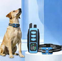 300m Fernbedienungs-Hundetrainingshalsband mit LED-Anzeige, IP67 Wasserdicht, >20 Stunden Akkulaufzeit, Bellkontrolle, Ton/Vibration/Nachtlicht