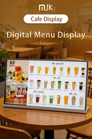 Écran de menu numérique Android en plastique de 23,8 pouces, WiFi, mobile, à cadre étroit, OEM, CMS intégré, HD, pour restaurants et centres commerciaux