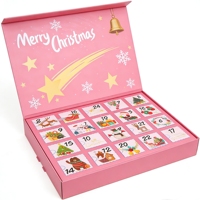 Individuell Bedruckte Recycelbare Starre Karton-Geschenkbox Adventskalender für Kosmetik Hautpflege Serum Wimpern-Verpackung