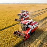 Nouvelle moissonneuse-batteuse automotrice professionnelle à chenilles en caoutchouc pour la récolte du riz et des céréales dans les rizières, à vendre