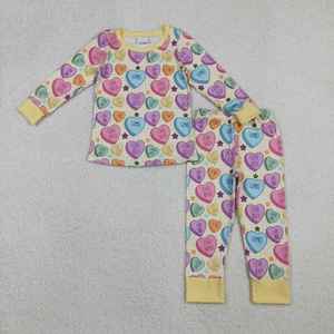 Nouvelle Collection 2026 : Ensemble Pyjama Décontracté à Manches Longues en Polyester Doux et Extensible avec Imprimé Cœur pour la Saint-Valentin – Prêt à Expédier - Product Image 2