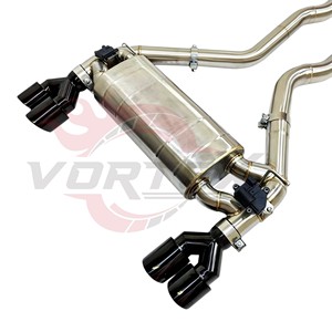 Sistema de escape Catback Vortex Equal Length Valvetronic con cuatro puntas negras compatible con BMW M2 Competition F87 S55, 2 años de garantía - Product Image 4