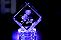 Nouvelle machine de gravure laser interne 2D/3D fermée verte, très vendue, pour verre et cristal |   Longueur d'onde 532 nm, cadre à profil bas