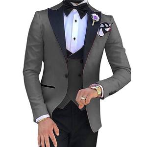 Trajes de 3 Piezas para Hombre, Hechos a Medida, Trajes de Novio y Padrinos de Boda, Traje Masculino (Chaqueta+Pantalón+Chaleco) - Product Image 6