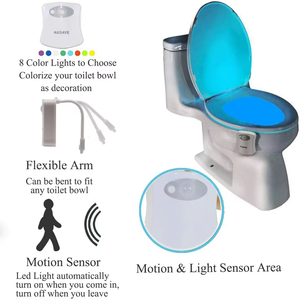 OEM <strong>Toilet</strong> Night <strong>Light</strong> Motion <strong>Sensor</strong> 16 Color <strong>Toilet</strong> Bowl Night <strong>Light</strong> Color Changing Bathroom Accessory Smart Led <strong>Toilet</strong> <strong>Light</strong> - Product Image 5