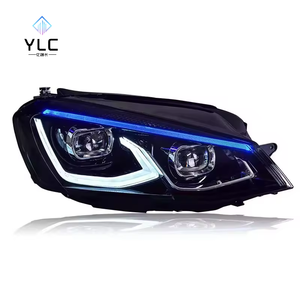 Systèmes d'éclairage automobile YLC, phare LED complet pour Volkswagen Mk6 <span class=keywords><strong>Golf</strong></span> 6 2010-2014 au style <span class=keywords><strong>Golf</strong></span> 8, lampe avant, feux <span class=keywords><strong>de</strong></span> jour - Product Image 1