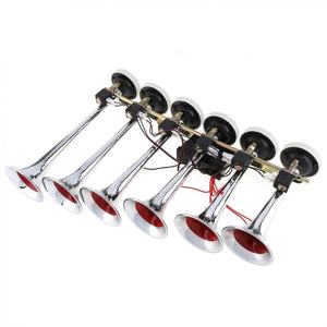 Klaxon musical 24V 150db par 6 trompettes de <span class=keywords><strong>voiture</strong></span> musicale klaxon <span class=keywords><strong>à</strong></span> <span class=keywords><strong>air</strong></span> 8 boutons boîte de commutation adaptée aux camions, camions et bateaux - Product Image 2