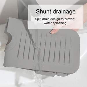 Tapis de protection anti-éclaboussures pour évier de cuisine et salle de bain, tapis de drainage en silicone, tapis récupérateur d'eau - Product Image 4