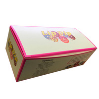 Boîtes pliantes en carton avec rabat, en papier couché C1S de qualité alimentaire, pour l'emballage de beignets, de pâtisseries et de desserts