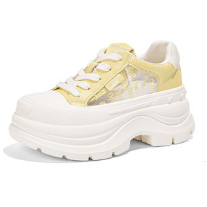 Zapatos de Mujer con Suela Suave y Cómoda, Plataforma para Aumentar la Estatura, Zapatillas Blancas Transpirables de Malla para Verano 2026 - Product Image 3