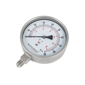 Gelişmiş Sensör Teknolojisi Genel Basınç Göstergesi Laboratuvar Testleri Paslanmaz Çelik Vakum Basınç Göstergesi - Product Image 2
