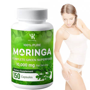 Capsules de complément alimentaire OEM 100% pur <span class=keywords><strong>Moringa</strong></span> superaliment vert complet végétalien augmenter l'énergie et la digestion capsules dures - Product Image 1
