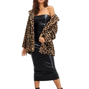 KY <strong>Plus</strong> <strong>Size</strong> 100%polyester Winter Notch Collar Leopard Print Jacket <strong>Teddy</strong> <strong>Coat</strong> Fur <strong>Coats</strong> for Women - Product Image 1
