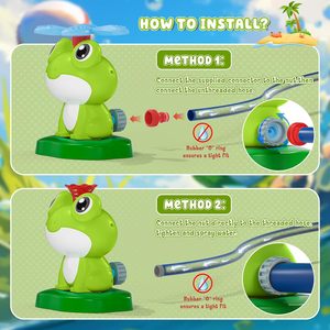 Giocattolo da <span class=keywords><strong>Baseball</strong></span> con Spruzzatore d'Acqua per Bambini, Gioco Estivo 2 in <span class=keywords><strong>1</strong></span> a Forma di Rana per Feste in Giardino - Product Image 6