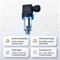 Transmetteur de pression à silicium diffusé Atech 4-20mA Haute précision 0,5% FS Précision 0-7MPa Plage IP65 Température de fonctionnement jusqu'à 125°C