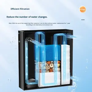 <span class=keywords><strong>Acquario</strong></span> in vetro ultra trasparente con filtro posteriore, a bassa frequenza di cambio <span class=keywords><strong>acqua</strong></span>, per <span class=keywords><strong>tartarughe</strong></span>, ideale per soggiorno e uso desktop, 2 anni di garanzia - Product Image 4