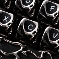 XVX Keycaps Venom Silver Gaming Mechanical Keyboard Keycap Set ABS+PC/PBT Material Sublimation Diy Custom 120keys