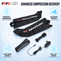 Masseur de compression d'air pour jambes FOFO/OEM FO3003C, 5 modes, 30-250 mmHg, contrôleur numérique portable, contrôle de la durée, pour le sport