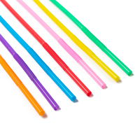2024 Paille pliée créative en plastique jetable de haute qualité Pailles à boire colorées PP Offre Spéciale 100 pièces