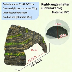 Abri Premium pour Reptiles, Plateforme de Basking en Forme de Grotte, Non Toxique, Simulation de Tronc d'Arbre pour Gecko, Lézard, Tortue, Amphibiens - Product Image 6