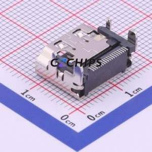 KH-HDMI-19P-Cu HDMI Connector SMD Connector ( Connector Type: HDMI-A )( Gender: Female )( Total Number of PINs: 19P ) - Product Image 2