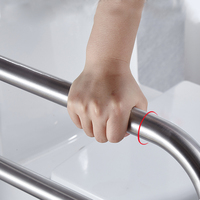 304 acier inoxydable U forme barre d'appui sécurité accoudoir poignées siège de toilette mains courantes barres d'appui pour salle de bain pour baignoires handicapées
