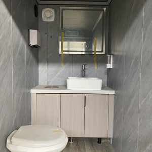 Baño Portátil Moderno de Estructura de Acero en Oferta <span class=keywords><strong>para</strong></span> <span class=keywords><strong>Fiestas</strong></span> al Aire Libre, Campamentos, Parques Públicos - Casas de Panel Sándwich, Oficinas de Lujo - Product Image 5