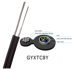 बाहरी हवाई स्व-सहायक दूत तार आंकड़ा 8 ftth <span class=keywords><strong>smf</strong></span> फाइबर ऑप्टिक केबल gyxtc8y - Product Image 4
