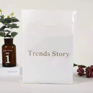 Bolsas de Plástico Personalizadas con Logotipo, Bolsas de Compras de LDPE con Asa Troquelada, Bolsas de Plástico <span class=keywords><strong>para</strong></span> <span class=keywords><strong>Ropa</strong></span>, Bolsas de Compras con Asa y Logotipo Personalizado - Product Image 5