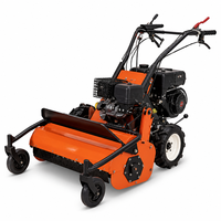 Tondeuse à fléaux autopropulsée à essence 4 temps 420 cm³ avec certificat CE, hauteur de coupe de 2 à 9 cm