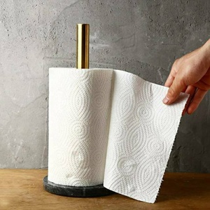 Soporte Mable, rollo de papel dorado, servilletero, soporte para pañuelos de cocina, soporte para toallas de papel con Base de mármol para Cocina - Product Image 3