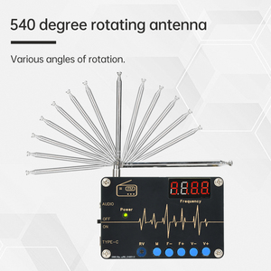 Kit de production électronique de <span class=keywords><strong>radio</strong></span> FM numérique à fréquence complète, ensemble de soudage DIY avec interface Type C, 87-108 MHz, DC 5V RDA5807M - Product Image 3
