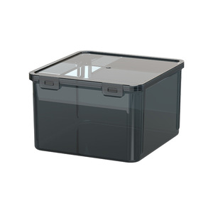 Plastic Storage Box <b>Square</b> With Lid Stackable Parts Organizer For Hardware Tools Accessories Classification - Product Image 2