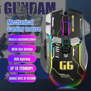 2024 Mới Macro Lập Trình 12800 Dpi Trò Chơi Chuyên Nghiệp Chuột 10D Có Dây Chuột Chơi Game RGB Chuột Ergonomic Chuột Chơi Game Cho Game Thủ