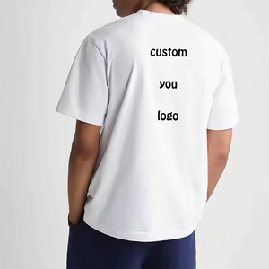 Échantillon Gratuit - T-shirt <span class=keywords><strong>Homme</strong></span> Personnalisé à Épaules Tombantes, Impression sur T-shirt 100% Coton Épais, T-shirt Vierge Blanc - Product Image 3