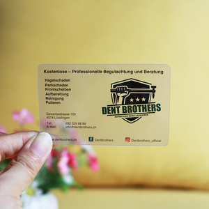 นามบัตรพลาสติกใสแบบกำหนดเอง - Product Image 2