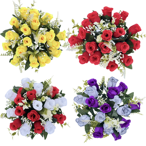Fleurs artificielles en soie <span class=keywords><strong>rouge</strong></span> de haute qualité pour la décoration de <span class=keywords><strong>table</strong></span> de <span class=keywords><strong>mariage</strong></span> <span class=keywords><strong>et</strong></span> de fêtes, arrangements floraux pour <span class=keywords><strong>mariage</strong></span>, vente en gros - Product Image 1