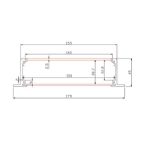 Kit de châssis d'amplificateur en alliage d'aluminium DIY 179*45 personnalisé, boîtier électronique de type divisé, boîte de projet noire IP54 légère